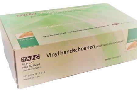 2WINS Vinyl poedervrije handschoenen categorie 1 goedkoop alle normeringen