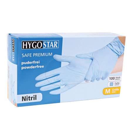 Hygostar nitril handschoenen blauw Safe Premium doosje