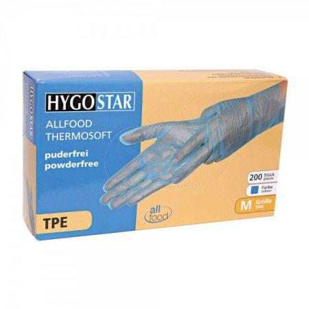 Hygostar tpe handdschoenen blauw Allfood Thermosoft 200 stuks doosje