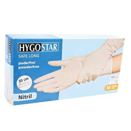 Hygostar nitril handschoenen wit Safe Long