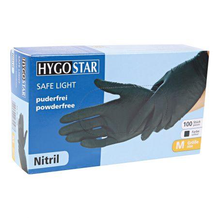 Hygostar nitril handschoenen zwart Safe Light