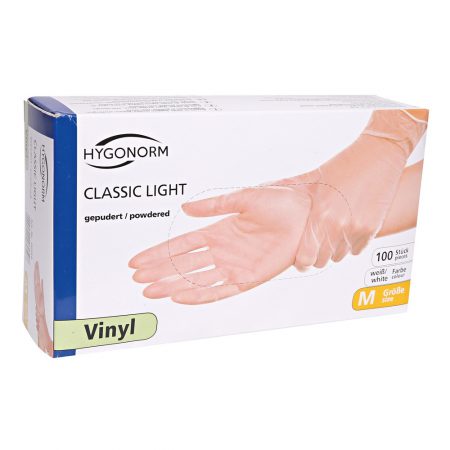 Hygonorm vinyl handschoenen Classic Light gepoederd