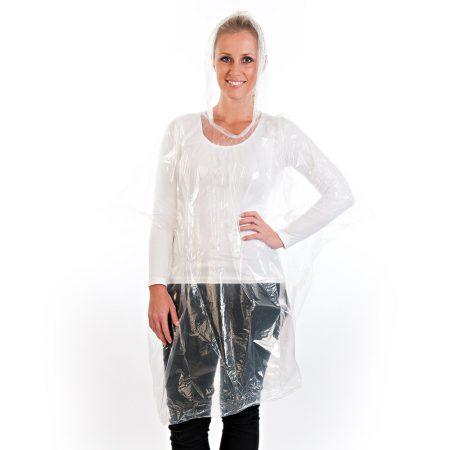 Wegwerp poncho - Ideaal voor voor bezoekers van buitenevenementen, beurzen, evenementen, pretparken, wandelen, fietsen en nog veel meer 273342