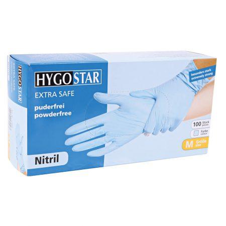 Hygostar nitril handschoenen blauw Extra Safe